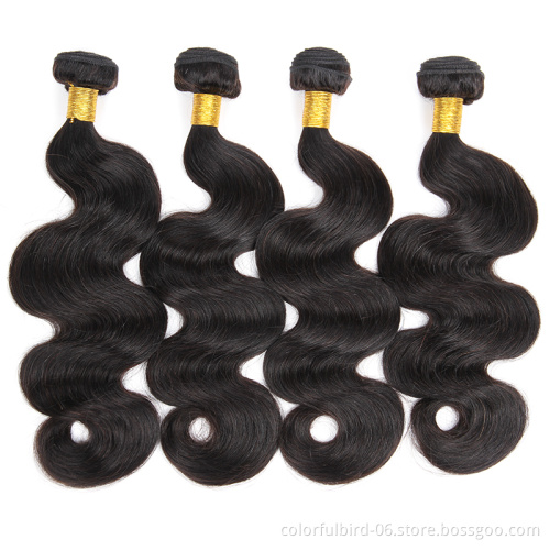 Wholesale 100% Human Hair non-remy Bundles Unprocessed Virgin Brazilian Body Wave Hair Extension bundles human hair